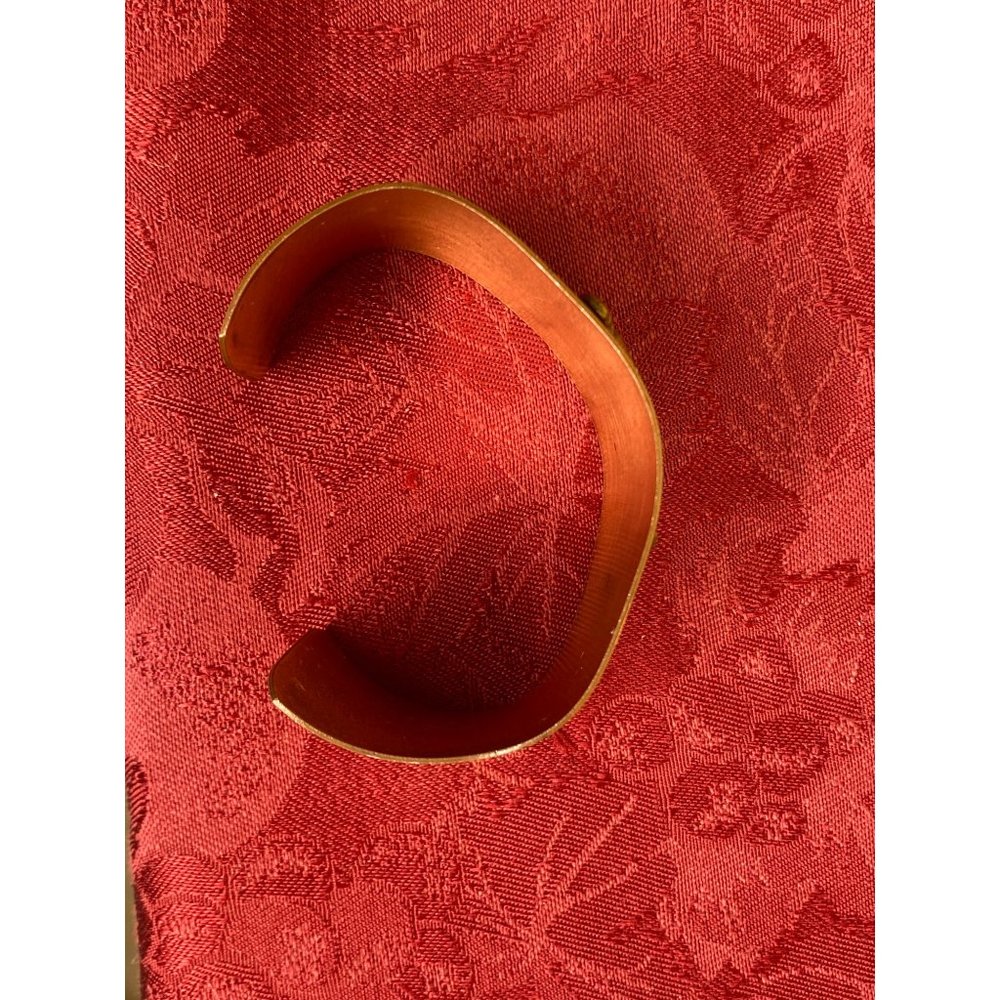 Vintage Southwestern Bucking Bronco Cowboy 3D Copper Cuff Bracelet Horse Western - Picture 6 of 9